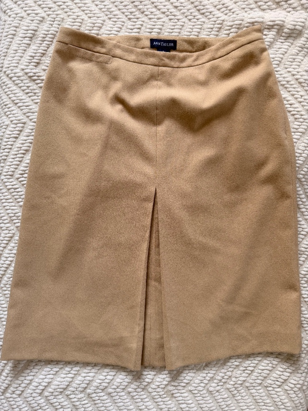 Ann Taylor Camel Pencil Skirt Career Office Business Casual Size 4
